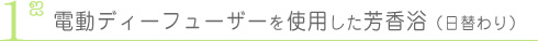 電動ディーフューザーを使用した芳香浴（日替わり）
